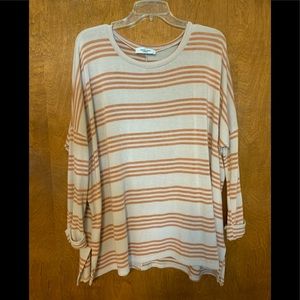 Carly Jean Los Angeles Striped Paisley Top